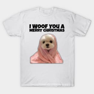 I Woof You a Merry Christmas - Dogs Pets Funny #1 T-Shirt